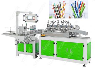 Biodegradable paper drinking straws making machine