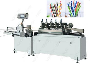 Multi-knife system online cutting multi-cutters paper straw making machine