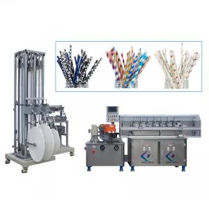 PLC contral high speed paper drinking straw making machine
